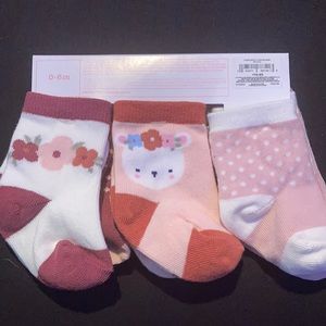 6 pack baby socks 0-6 months
